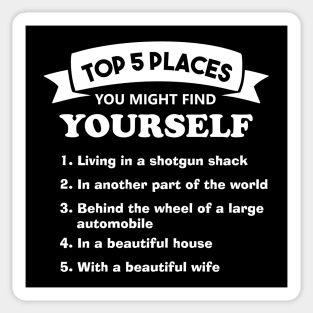 Talking Heads Top 5 Places You Might Find Yourself Sticker